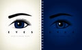 Eyes logo vector. Ophthalmologic clinic design. Royalty Free Stock Photo